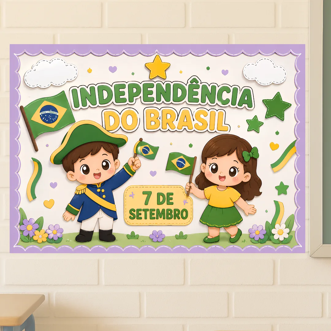 Painel Independência do Brasil (Ampliado em 8 ou 18 folhas A4) — imagem 3