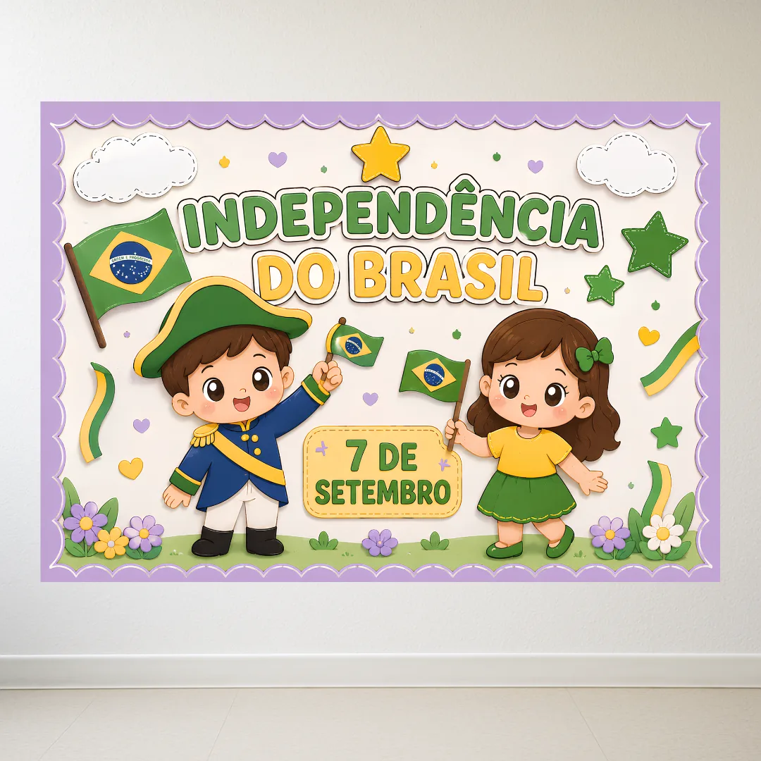 Painel Independência do Brasil (Ampliado em 8 ou 18 folhas A4) — imagem 2