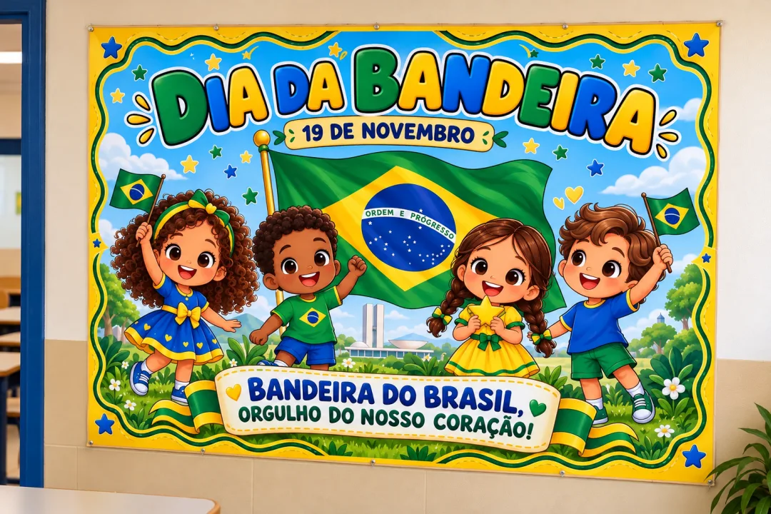 Painel Infantil Dia da Bandeira do Brasil - PDF A4 (8 ou 18 folhas) — imagem 4