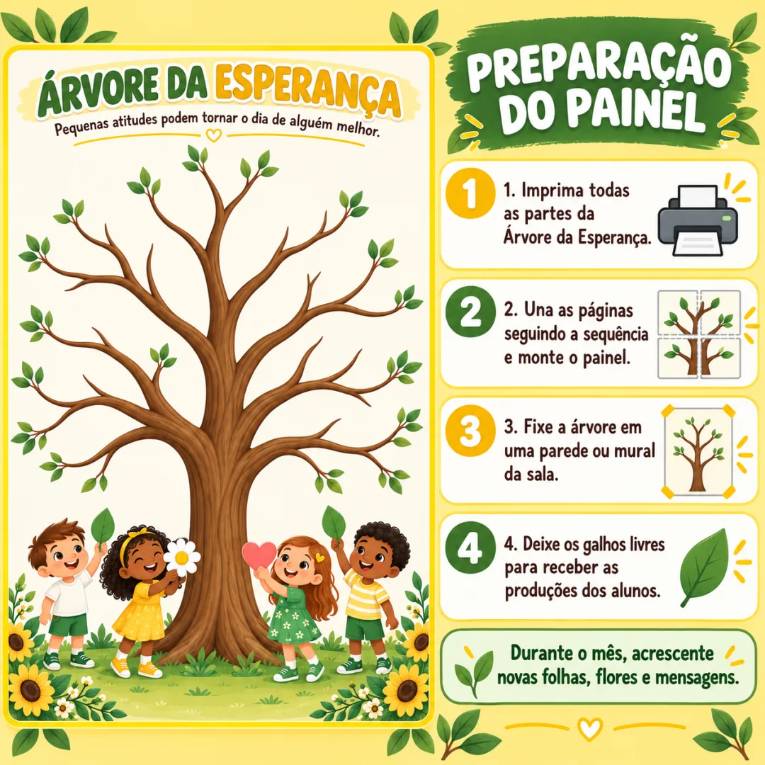 Painel Interativo "Árvore da Esperança" em PDF - 1° Ano ao EFII — imagem 2
