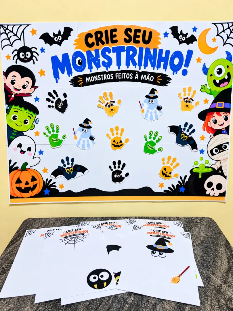 Painel Interativo de Halloween – “Crie seu Monstrinho!” em PDF — imagem 6