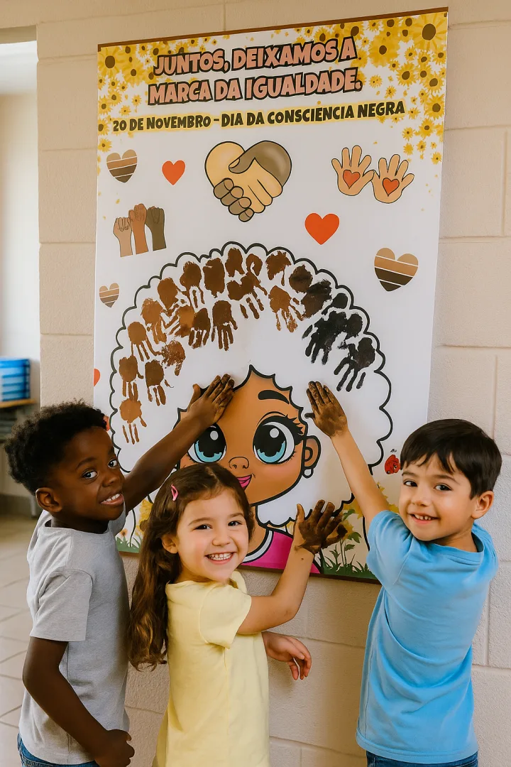 Painel Interativo Educação Infantil – Juntos, Deixamos a Marca da Igualdade em PDF — imagem 2