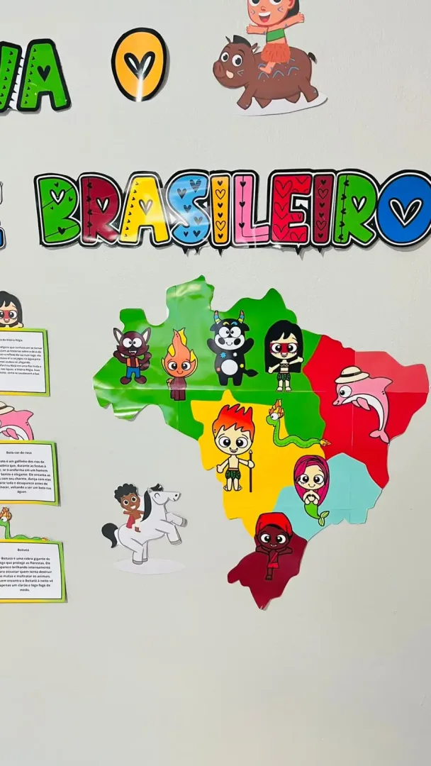Painel Interativo Viva o Folclore Brasileiro com Mapa e Fichas de Lendas — imagem 5