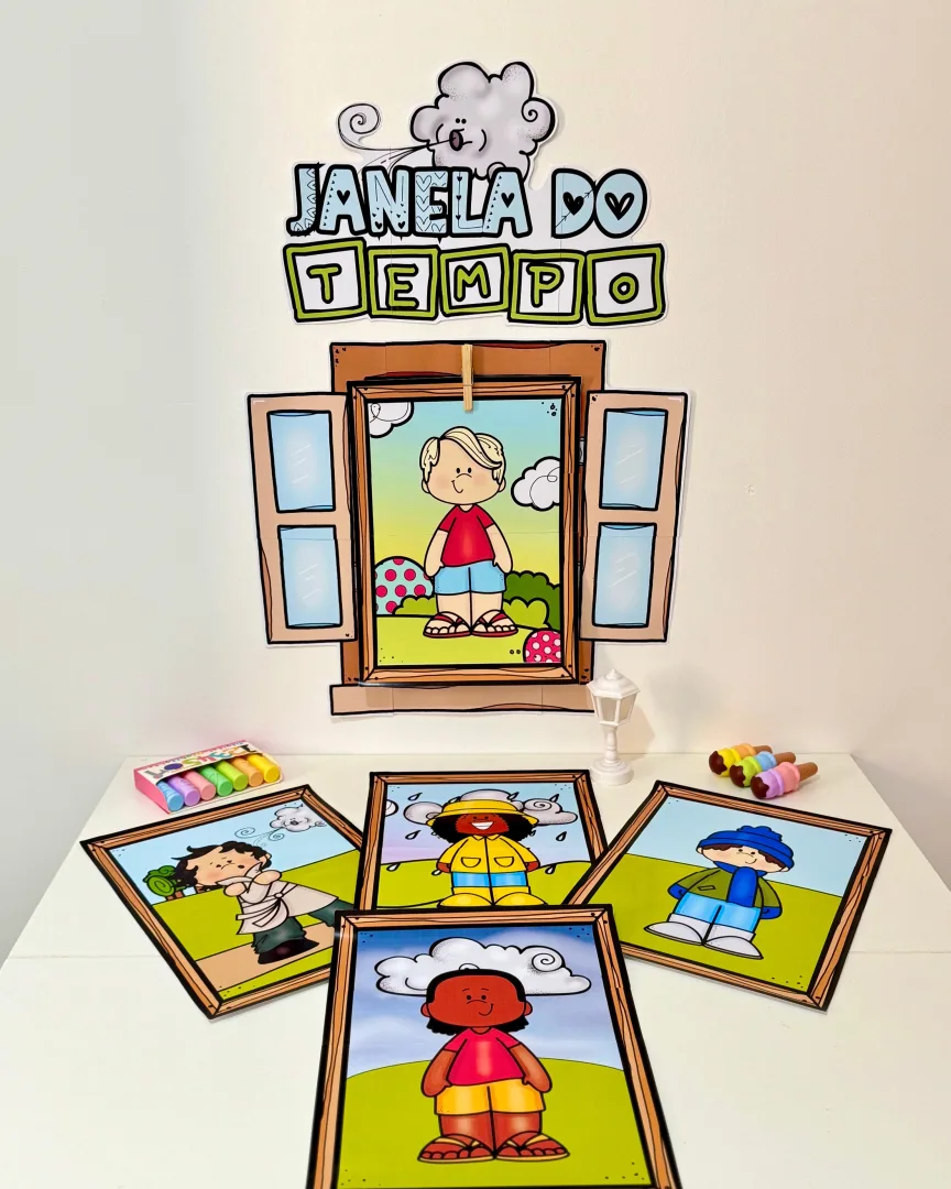 Painel Janela do Tempo para Educação Infantil  Rotina Escolar em PDF — imagem 2