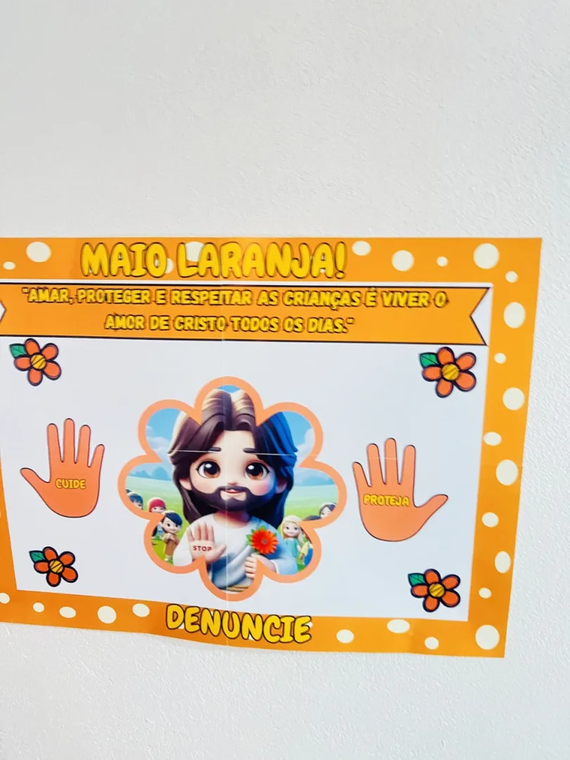 Painel Maio Laranja Cristão — Pronto para Imprimir — imagem 2