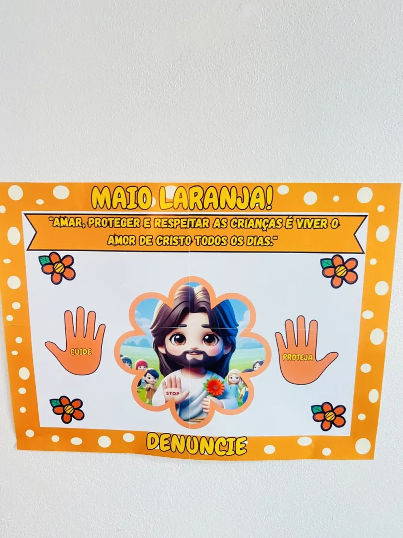 Painel Maio Laranja Cristão — Pronto para Imprimir — imagem 3