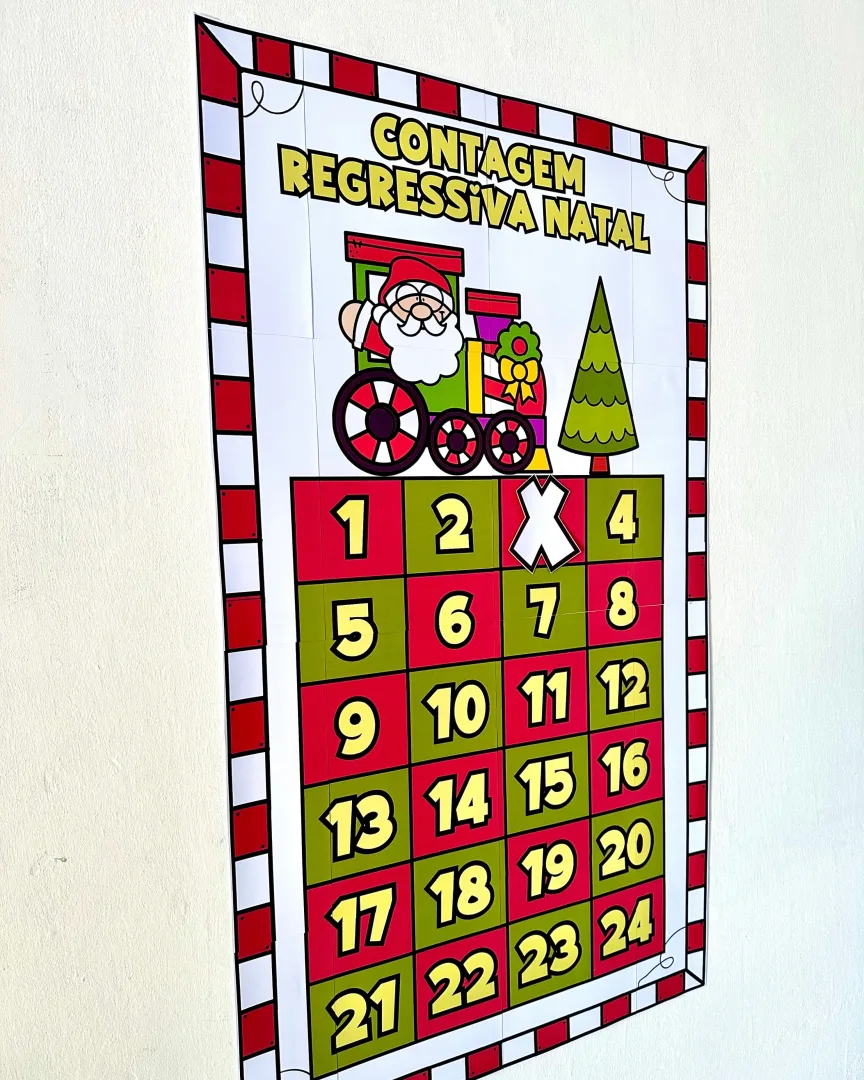 Painel Natalino para Imprimir – Contagem Regressiva de Natal — imagem 3