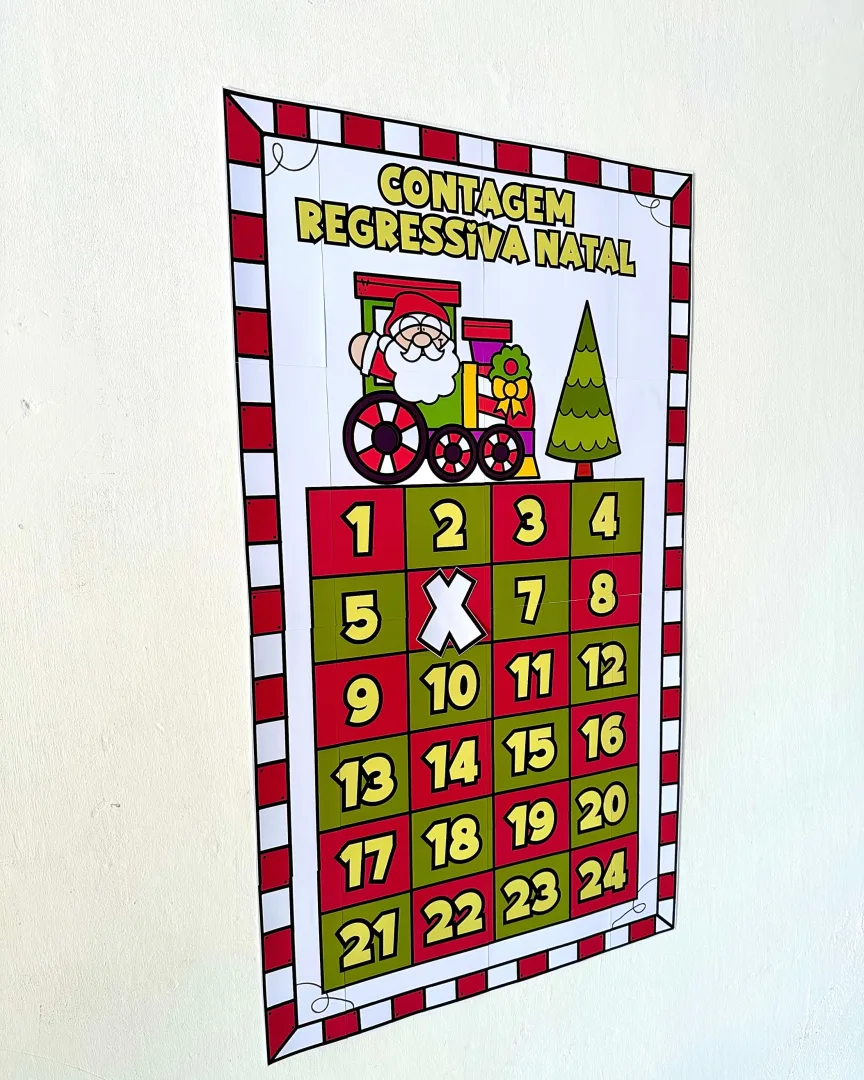 Painel Natalino para Imprimir – Contagem Regressiva de Natal — imagem 5