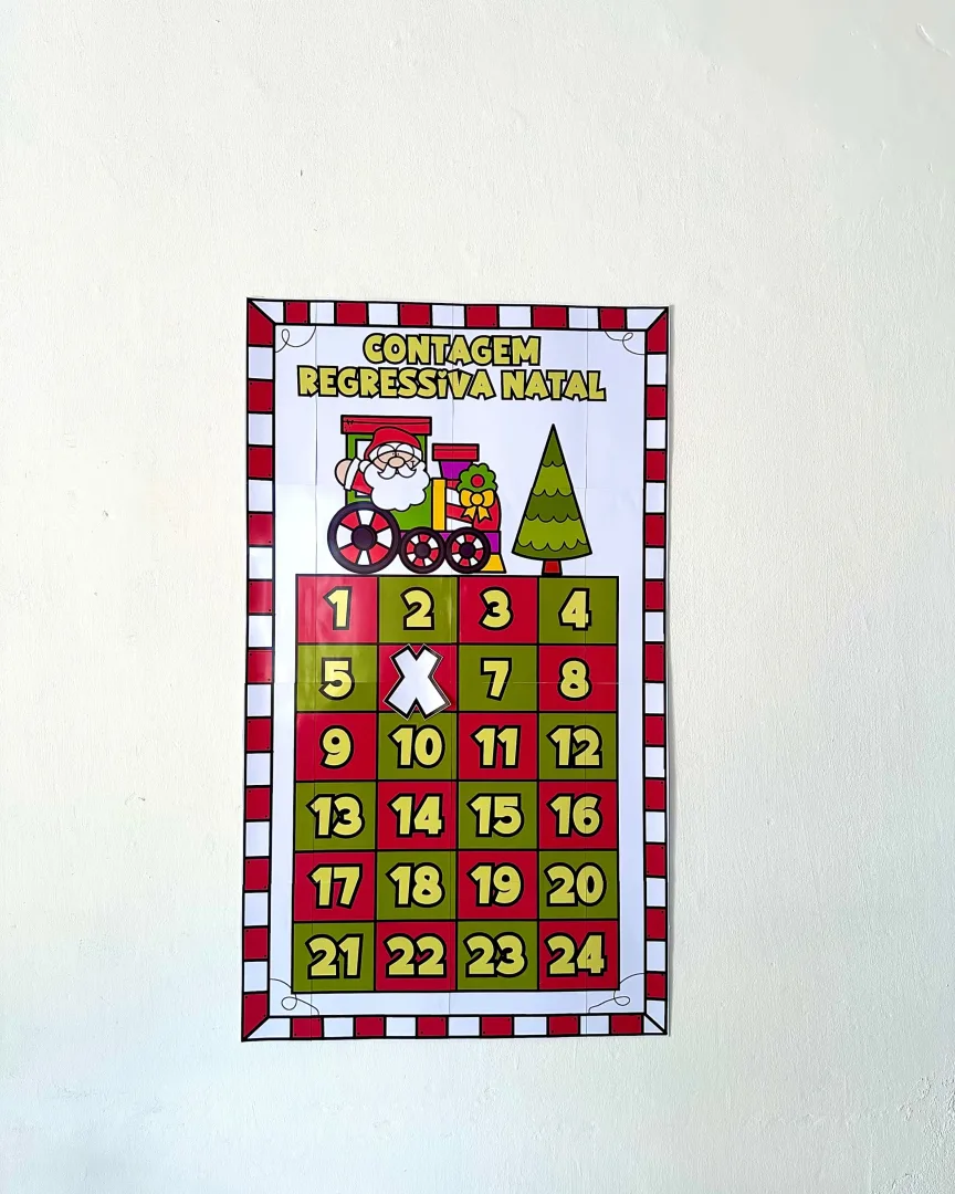 Painel Natalino para Imprimir – Contagem Regressiva de Natal — imagem 6