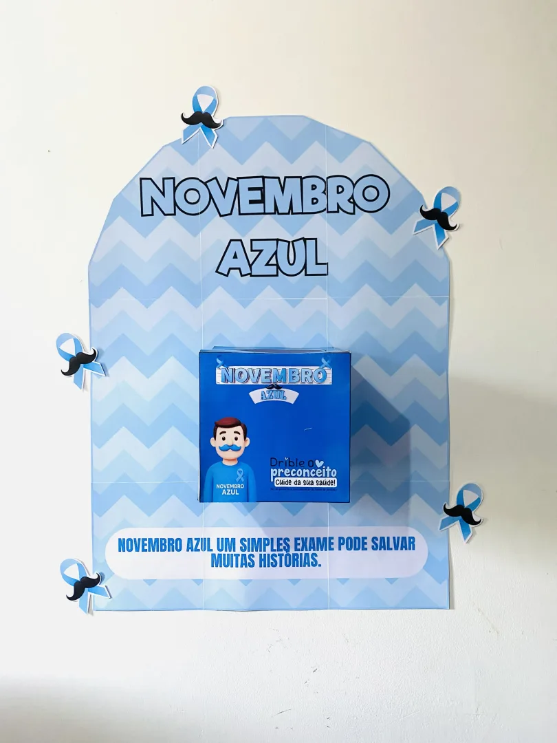 Painel Novembro Azul com Caixa e 24 Fichas Educativas em PDF — imagem 2