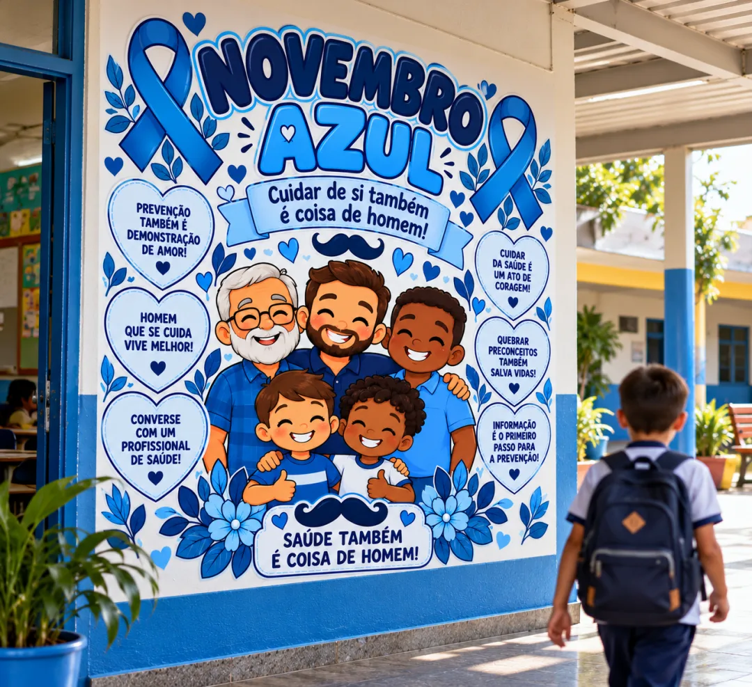 Painel Novembro Azul — Cuidar de si também é coisa de homem! - Ensino Fundamental 1 e2/ Ensino Médio - PDF  — imagem 5