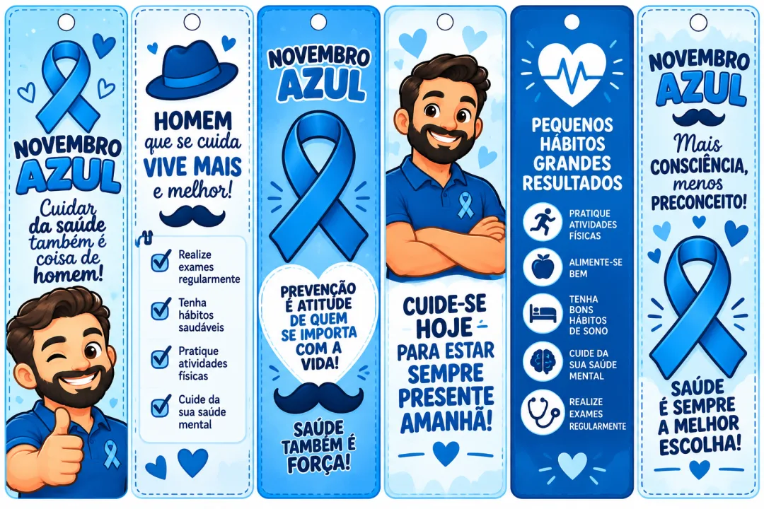 Painel Novembro Azul e Lembrancinhas PDF - 20 Páginas — imagem 6