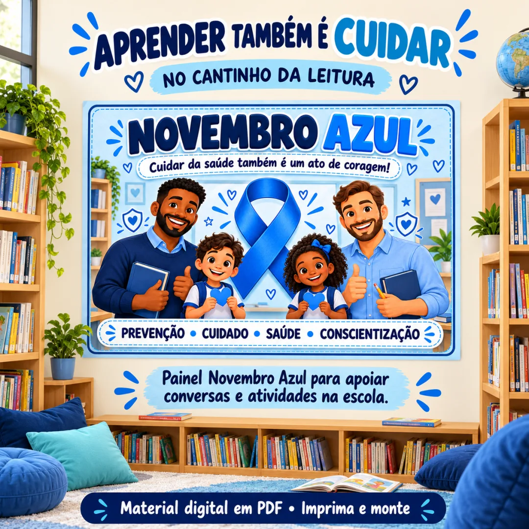 Painel Novembro Azul PDF - Ed. Infantil ao 5º ano — imagem 4