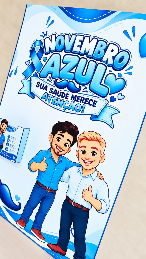 Painel Novembro Azul para Imprimir Painel Informativo com Caixinha Interativa — imagem 6