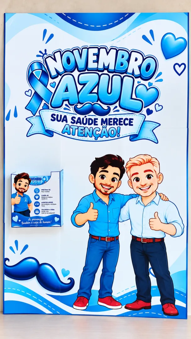 Painel Novembro Azul para Imprimir Painel Informativo com Caixinha Interativa — imagem 5