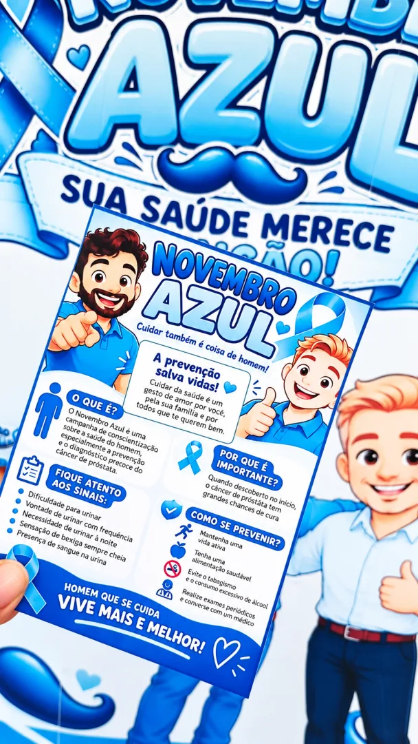 Painel Novembro Azul para Imprimir Painel Informativo com Caixinha Interativa — imagem 4