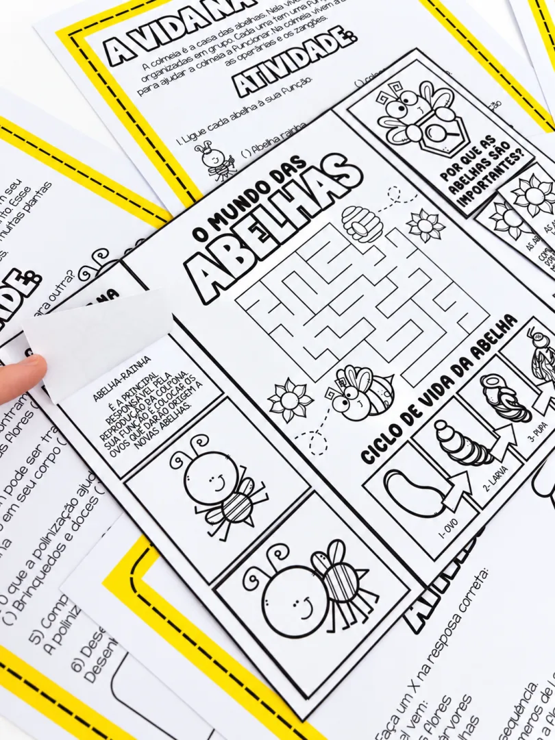 Painel O Mundo das Abelhas Ciclo de Vida e Da Flor ao Mel - Material PDF — imagem 5