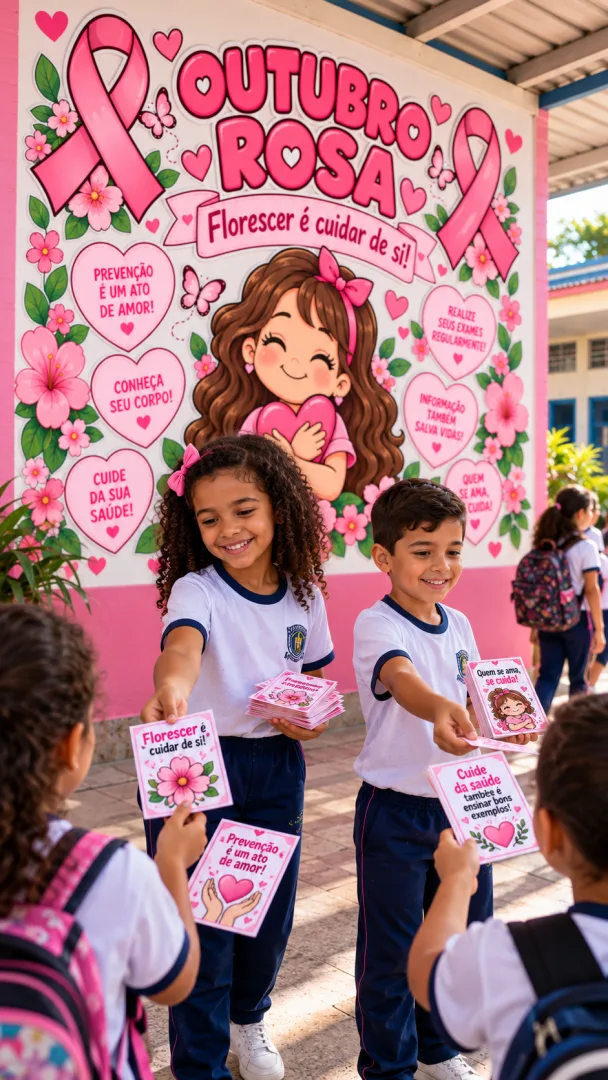 Painel Outubro Rosa - Ed Infantil/Ens Fundamental e médio - PDF  — imagem 5