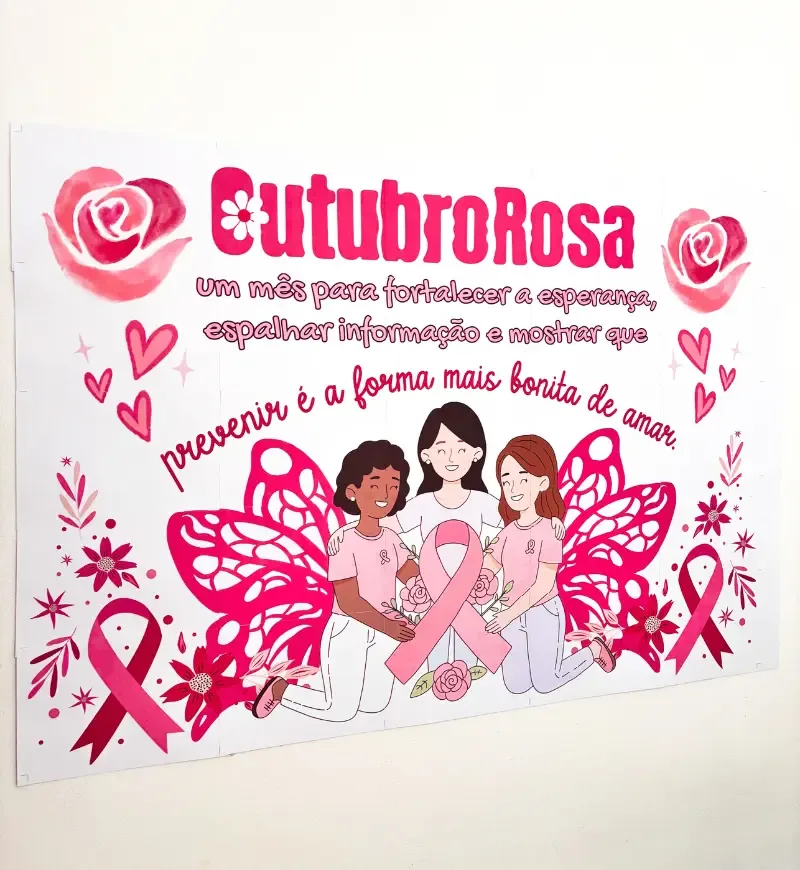 Painel Outubro Rosa em PDF Ensino Fundamental e médio — imagem 2