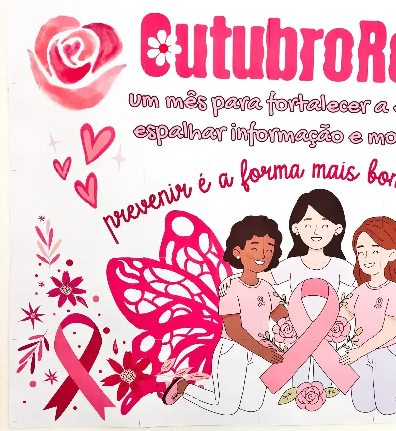 Painel Outubro Rosa em PDF Ensino Fundamental e médio — imagem 4