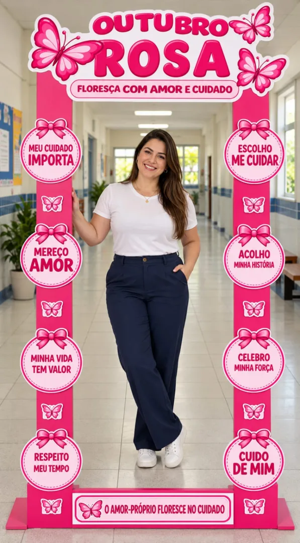 Painel Outubro Rosa para Fotos Decoração Ampliada para Eventos — imagem 2