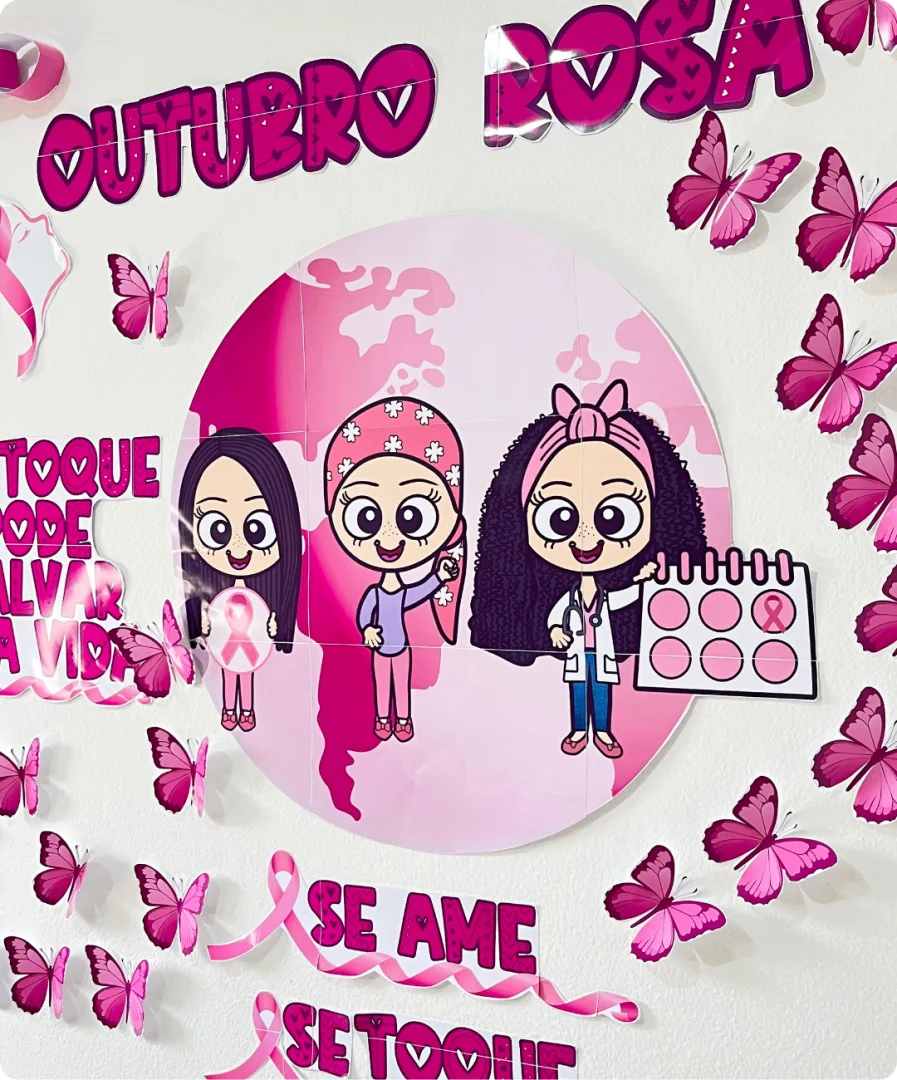 PAINEL OUTUBRO ROSA PARA IMPRIMIR — imagem 2