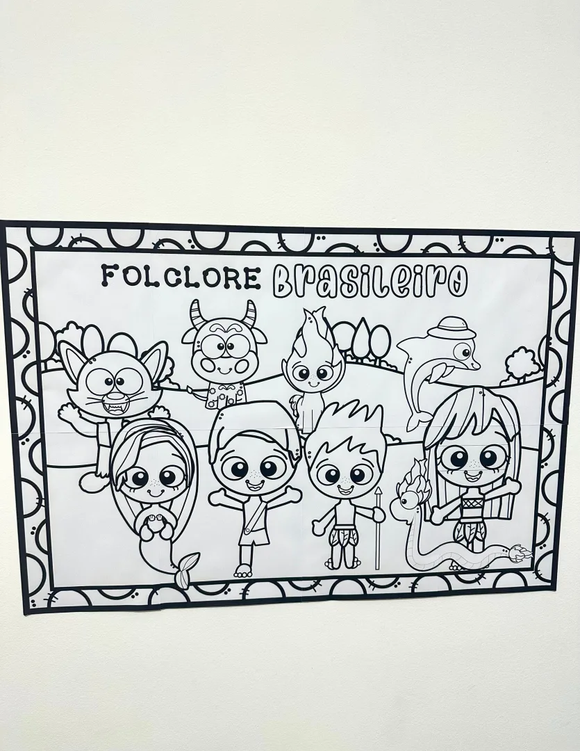Painel para pintura coletiva: Folclore Brasileiro — imagem 2