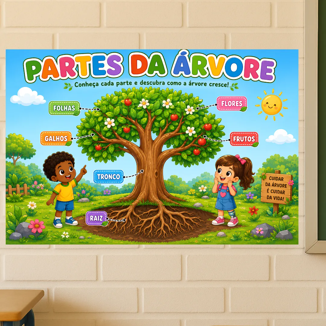 Painel Partes da Árvore (8 e 18 Folhas A4) + Folha Individual A4 — imagem 3