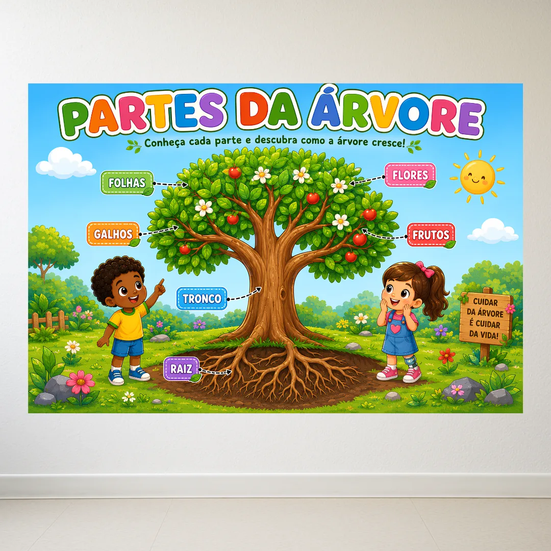 Painel Partes da Árvore (8 e 18 Folhas A4) + Folha Individual A4 — imagem 4