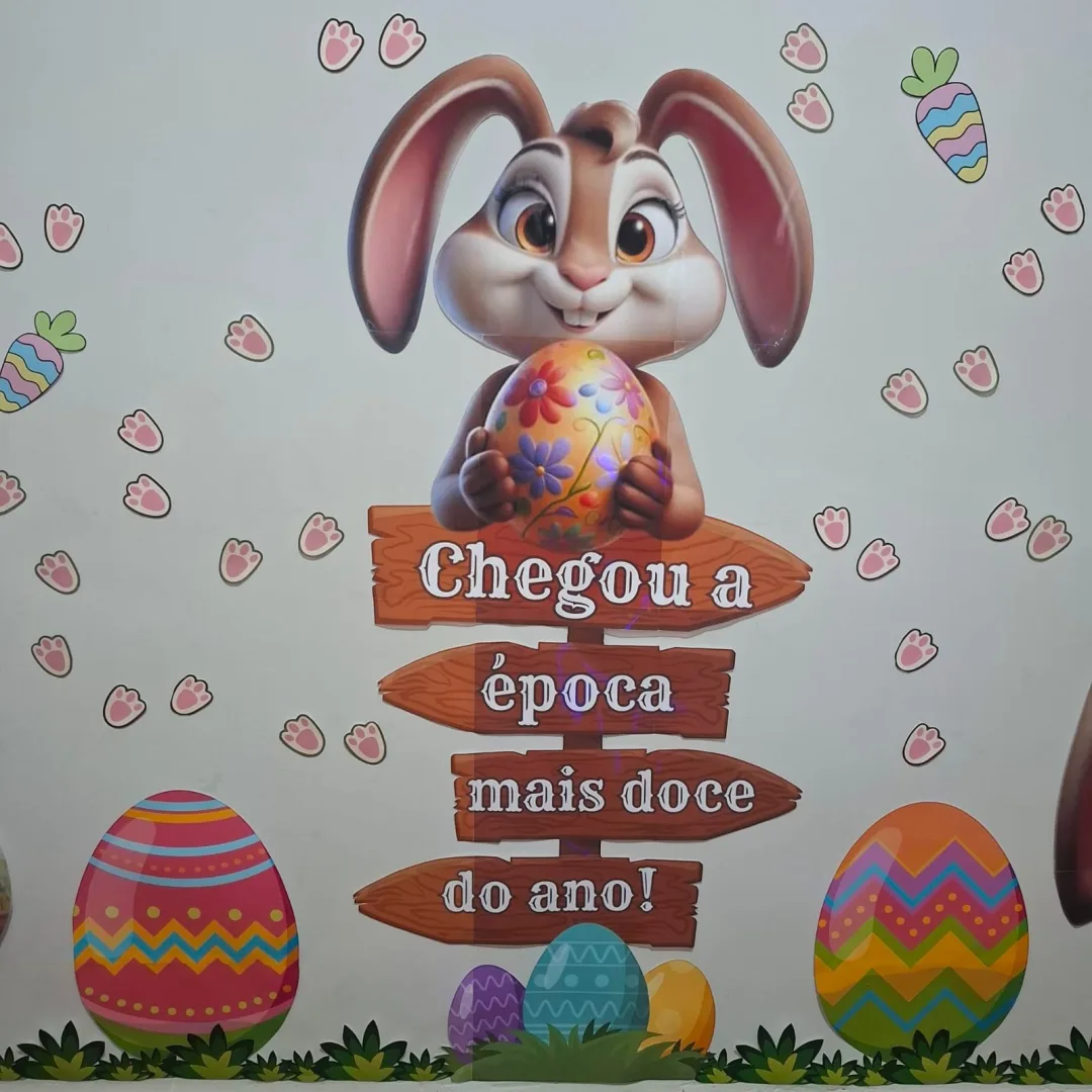 Painel Páscoa + Coroa Coelhinhos — imagem 3