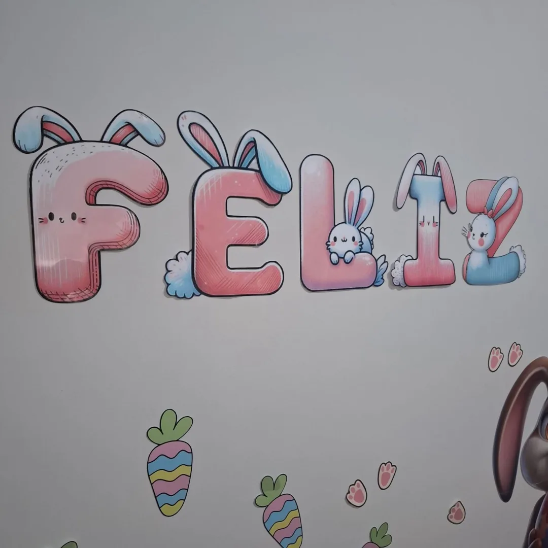 Painel Páscoa + Coroa Coelhinhos — imagem 4