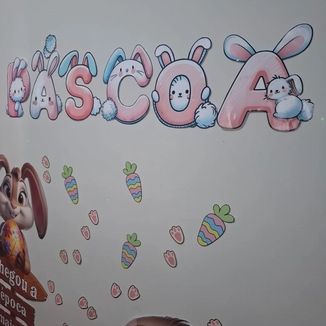 Painel Páscoa + Coroa Coelhinhos — imagem 5