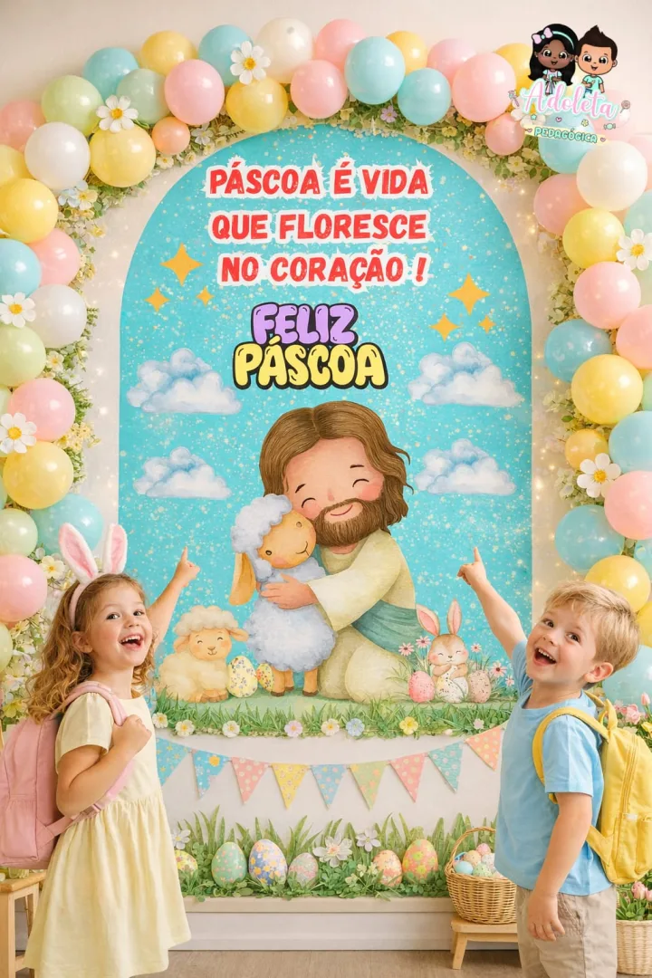 Painel Páscoa Vida que Floresce — imagem 2