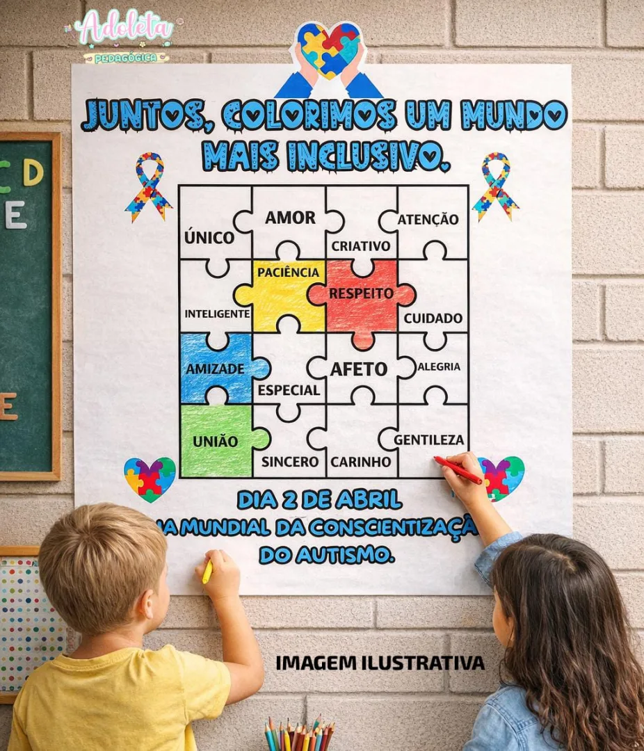 Painel Quebra-cabeça Dia do Autismo — imagem 2