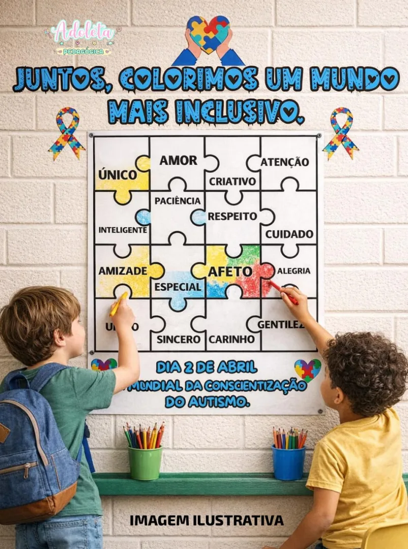 Painel Quebra-cabeça Dia do Autismo — imagem 3