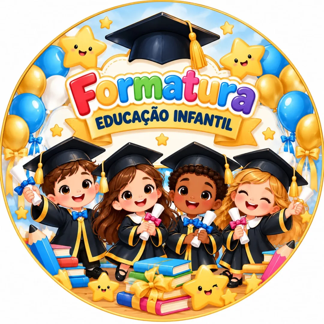 Painel Redondo Formatura Educação Infantil PDF — imagem 2