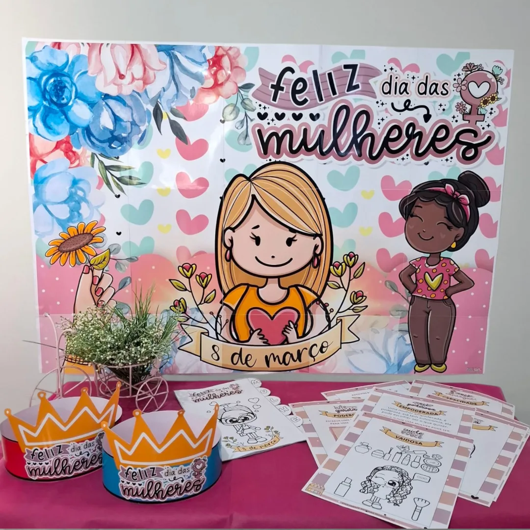 👑 PAINEL + SEQUÊNCIA DIDÁTICA + FLIPBOOK DIA DAS MULHERES + COROA — imagem 2