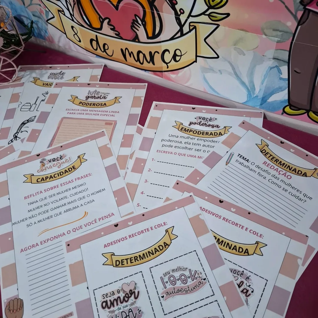 👑 PAINEL + SEQUÊNCIA DIDÁTICA + FLIPBOOK DIA DAS MULHERES + COROA — imagem 5