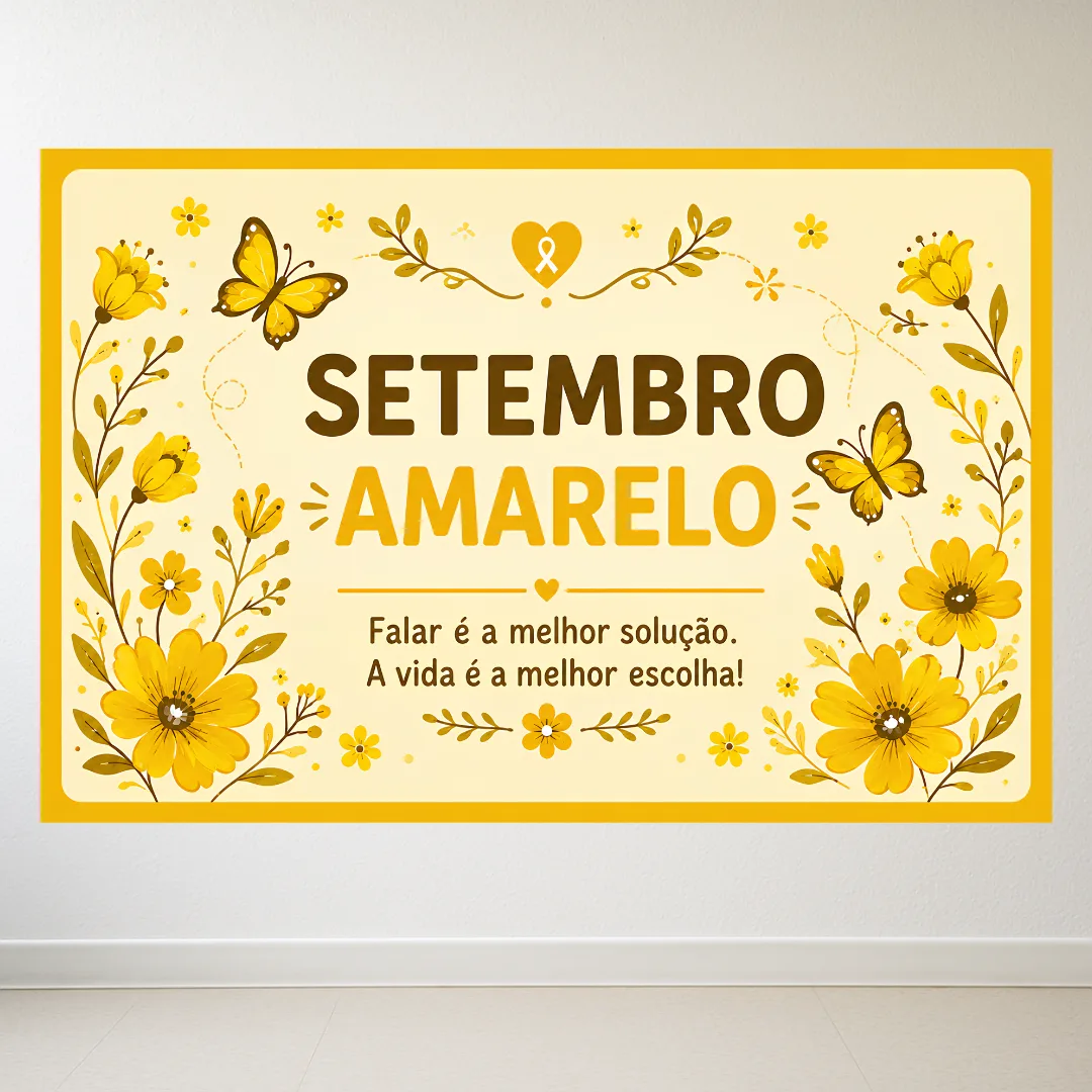 Painel Setembro Amarelo – em 2 Tamanhos (8 e 18 Folhas A4) — imagem 3