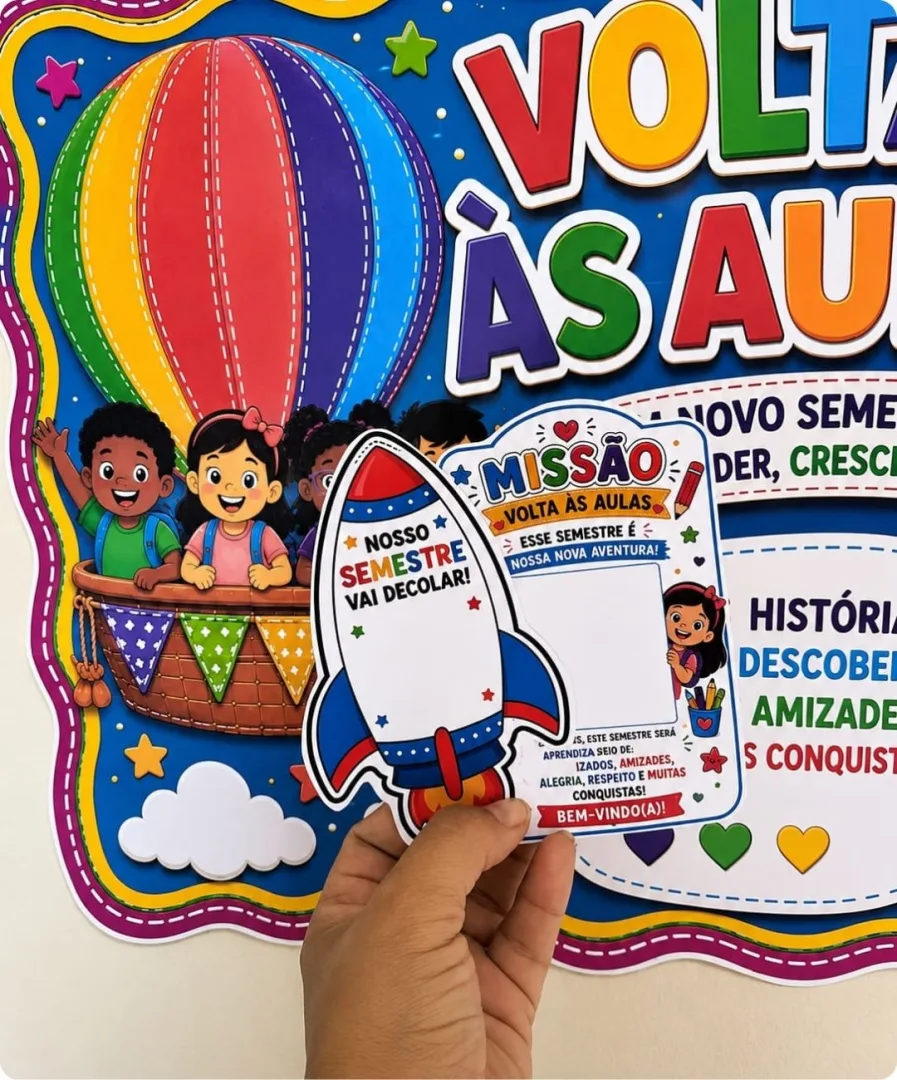 PAINEL VOLTA ÁS AULAS + CARTÕES — imagem 4