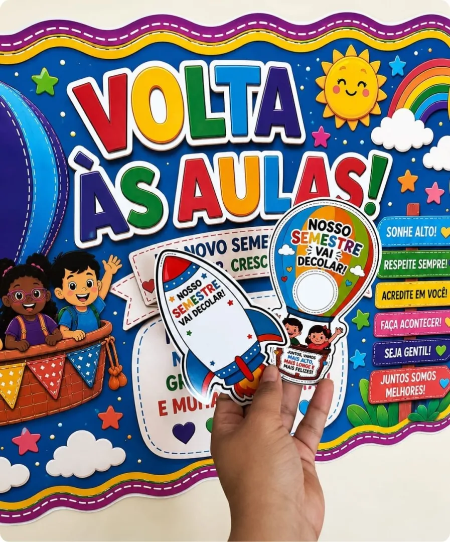 PAINEL VOLTA ÁS AULAS + CARTÕES — imagem 5