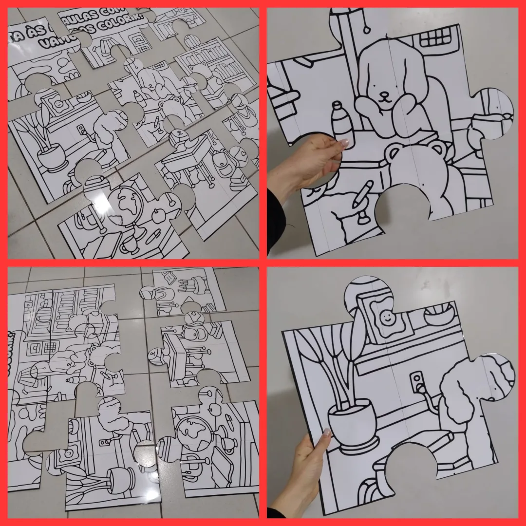 PAINEL VOLTA ÀS AULAS: QUEBRA-CABEÇA GIGANTE PARA COLORIR BOBBIE GOODS — imagem 2