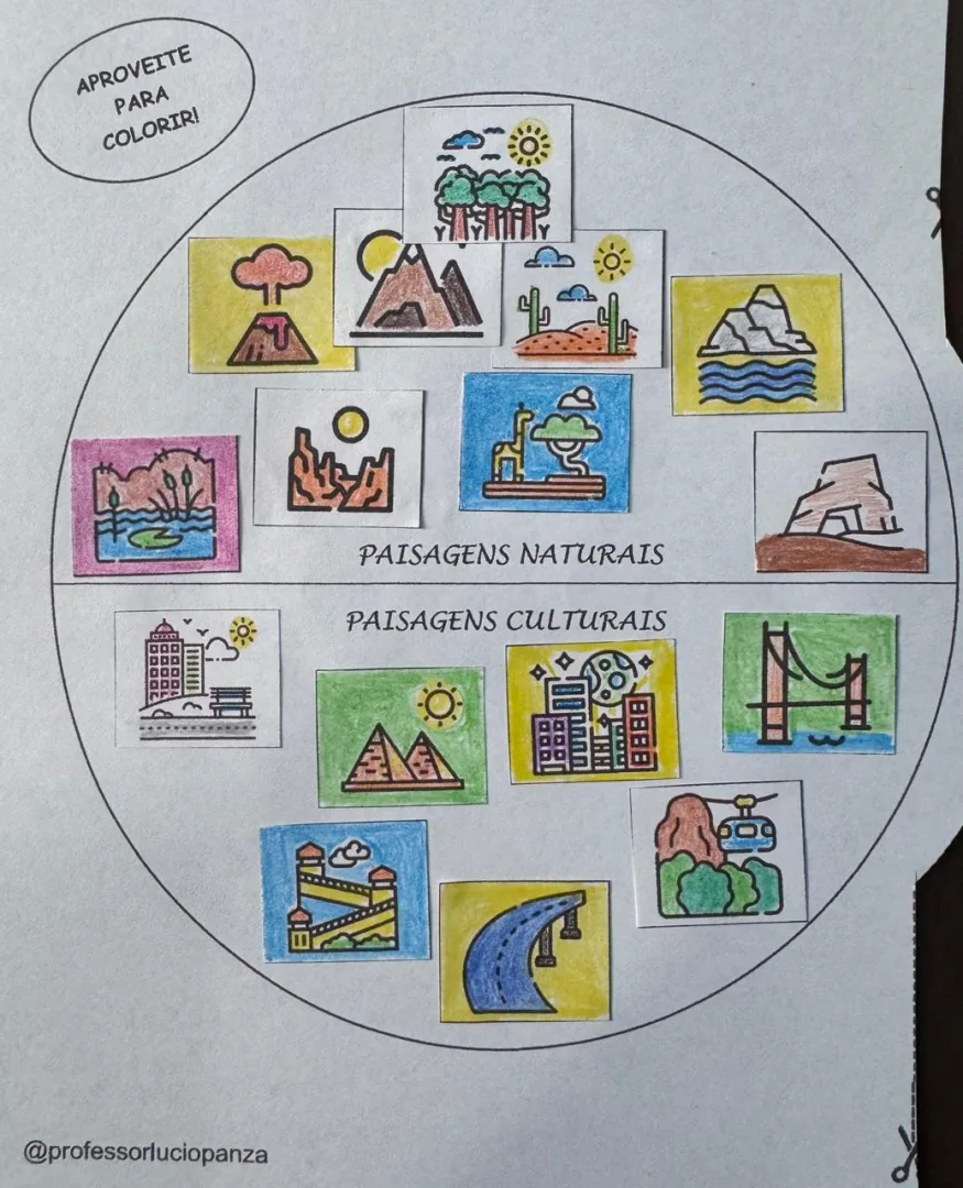 Paisagens Naturais e Culturais Mandala Lúdica Recorte e Colagem em PDF 6° Ano — imagem 2