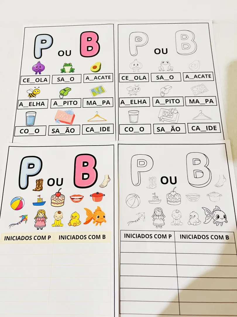 PALAVRAS COM P OU B — aprender brincando fica muito mais divertido! — imagem 4