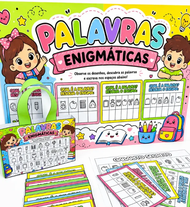 Palavras Enigmáticas - Código das Palavras PDF Alfabetização  — imagem 4