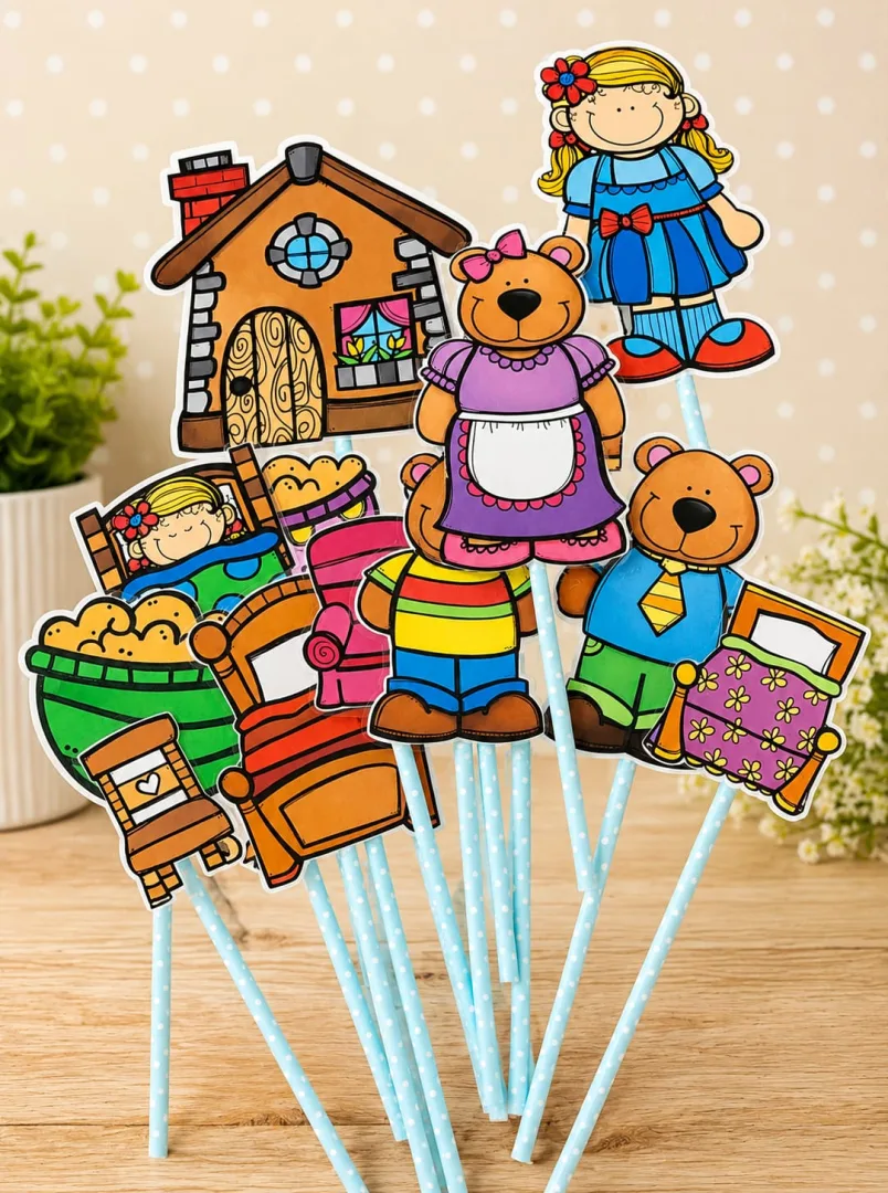 Palitoches História Cachinhos Dourados Pdf Ed Infantil — imagem 4