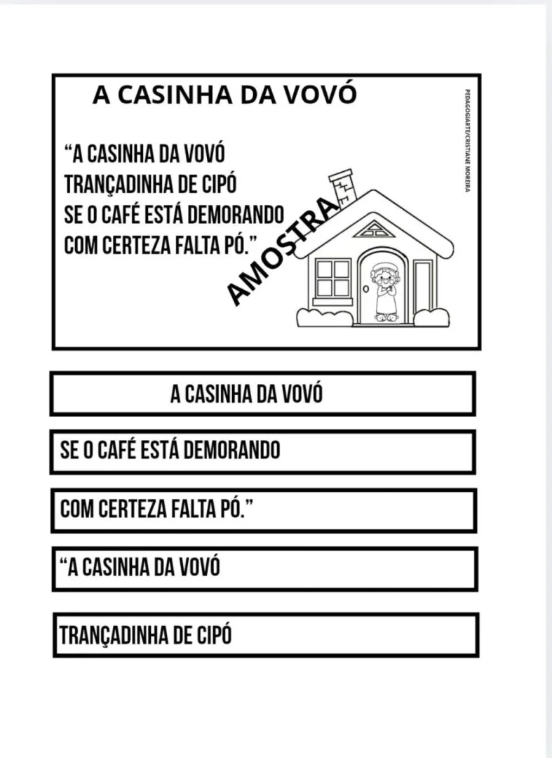 Parlendas fatiadas atividade PDF Ensino fundamental  — imagem 2