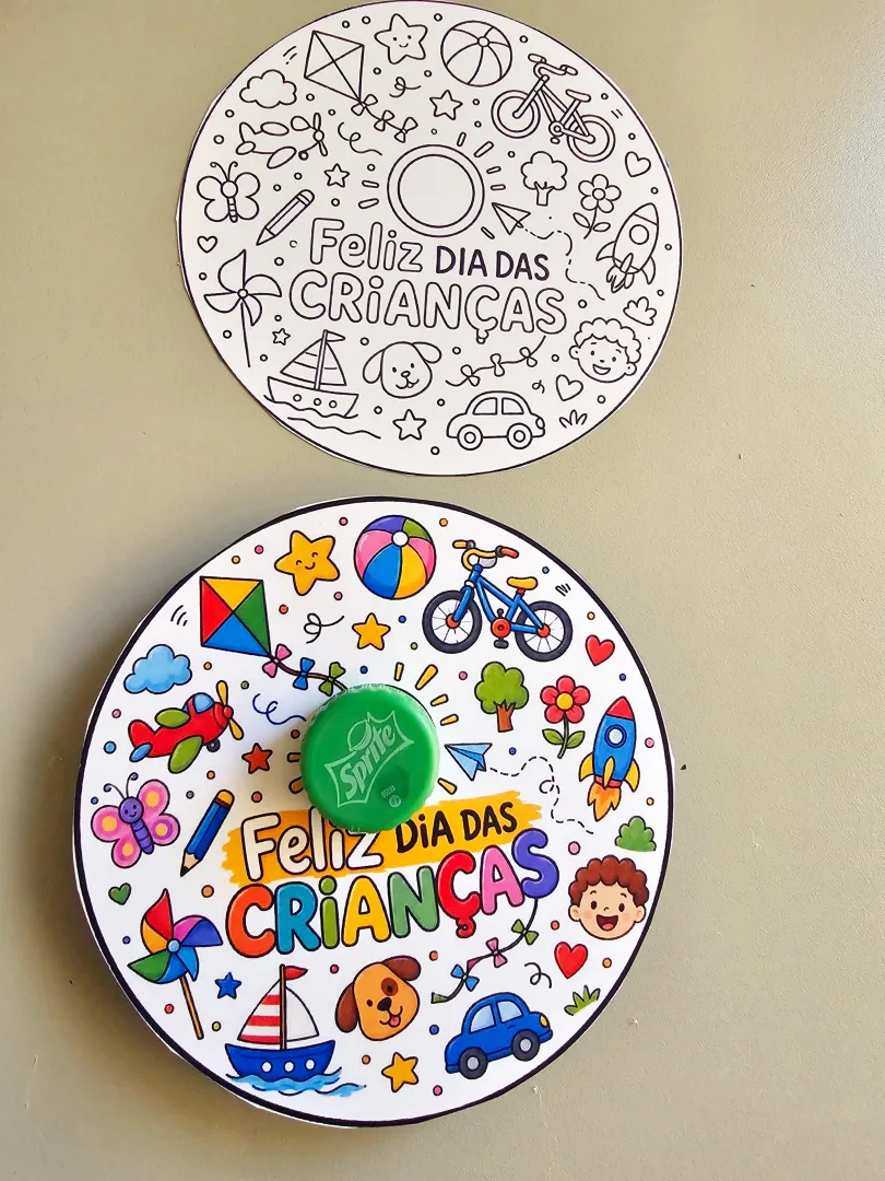 Pião Dia das Crianças - Brincadeira - em PDF- Educação Infantil — imagem 3