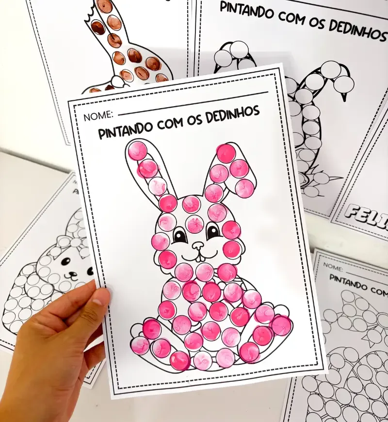 Pintando com os Dedinhos - Páscoa Comercial — imagem 3