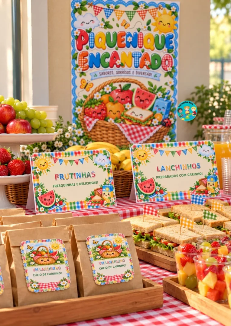 🧺🌞 PIQUENIQUE ENCANTADO 🌞🧺 SABORES, SORRISOS E DIVERSÃO!  Transforme o piquenique das crianças em um momento cheio d — imagem 2